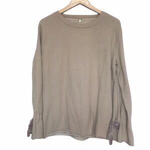Grey State mauve sweater tie on sleeves S